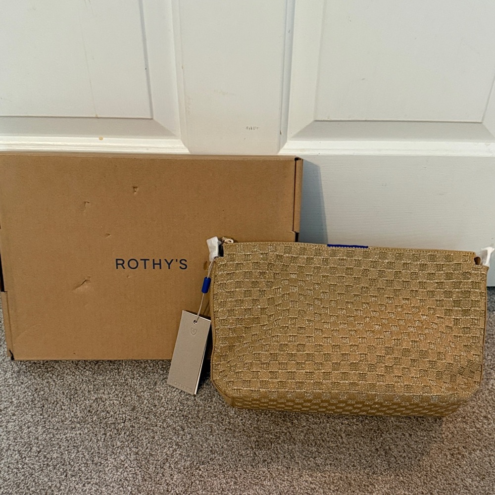 Rothy's Woven Gold Clutch